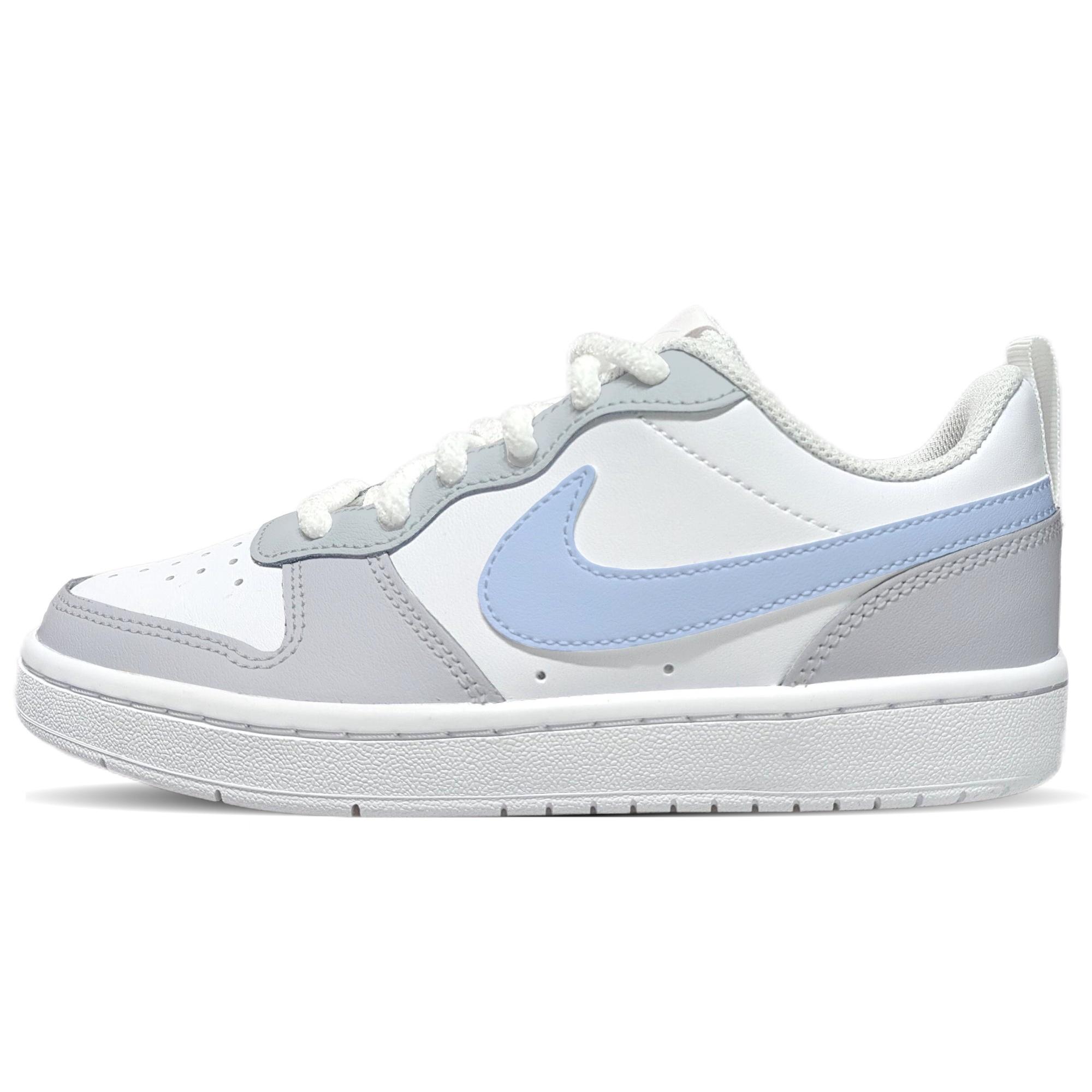 

Детские кроссовки для скейтбординга Court Borough Low 2 с низким верхом для подростков Nike, серый/синий