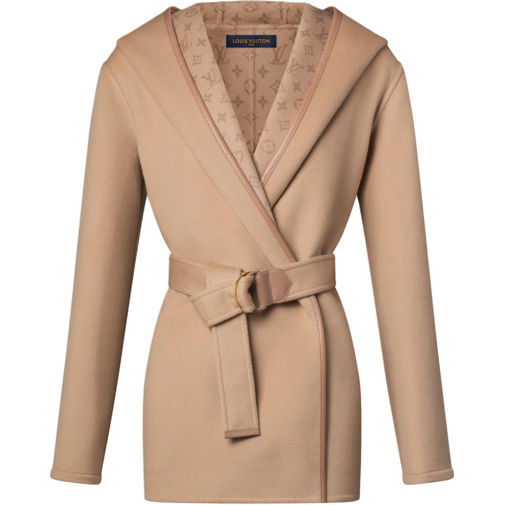 

Короткое пальто-пелерина с поясом LOUIS VUITTON, бежевый