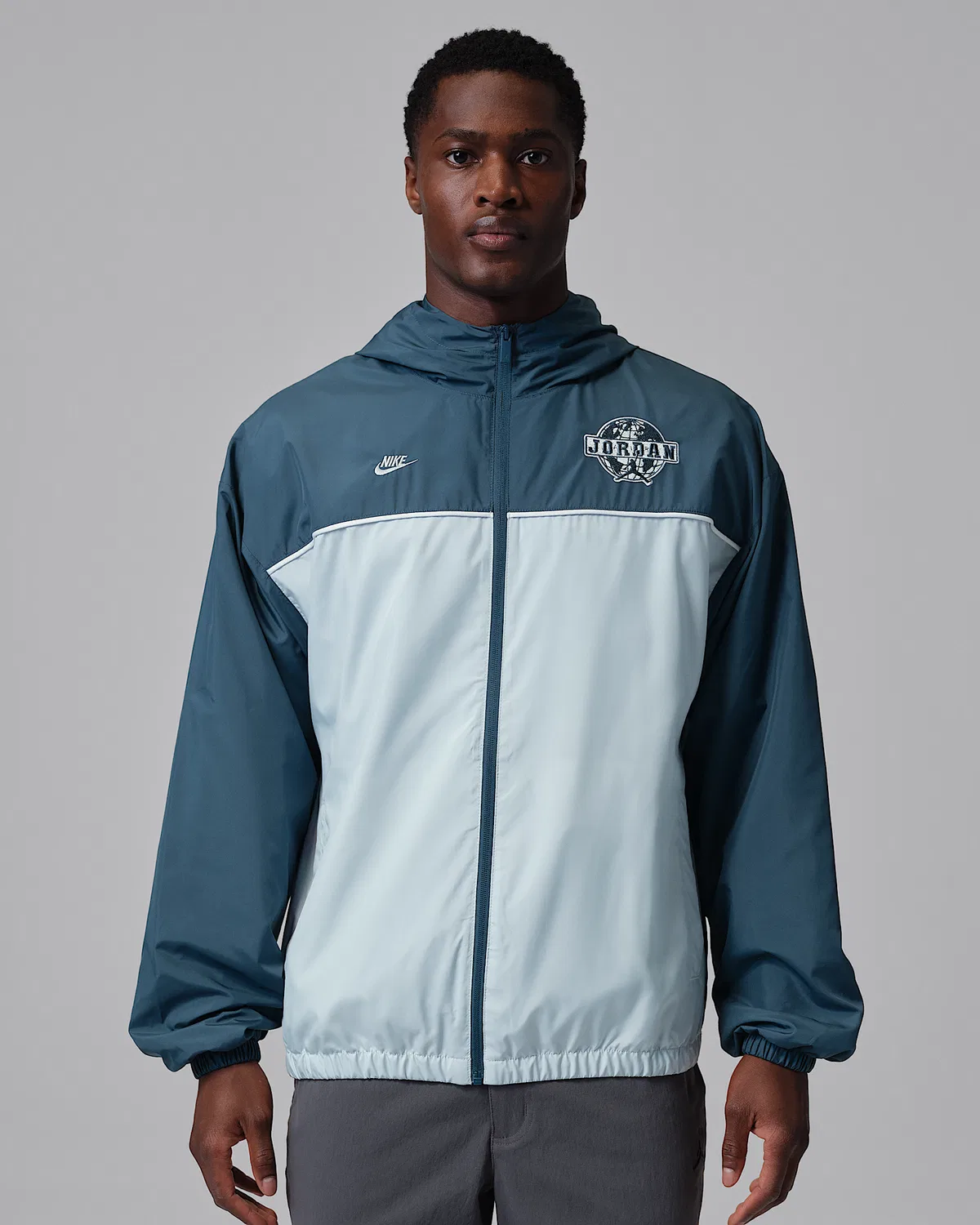 Мужская ветровка Jordan Brooklyn, Squadron Blue/Aura/White/Aura