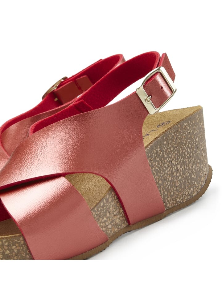 Сандалии на плоской подошве LASCANA Sandalette, красный — фото 3