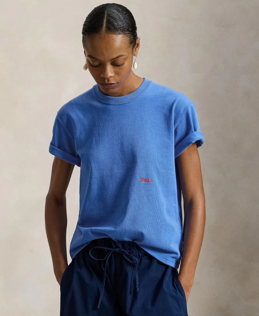 Женская футболка с круглым вырезом "Большой пони" Polo Ralph Lauren, colby синий