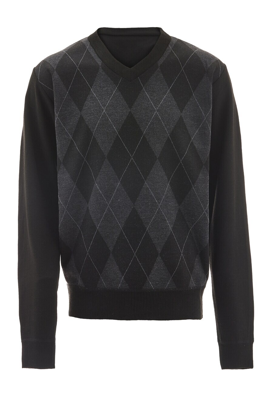 

Свитер с v-образным вырезом FUMO Sweater, черный