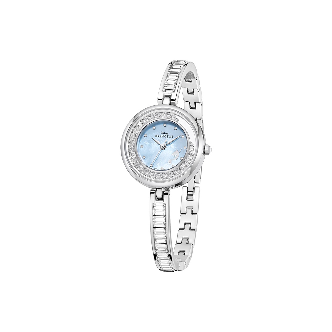 

Часы Mermaid Series с кварцевым механизмом, ремешок из сплава, женские часы, циферблат цвета перламутра Disney