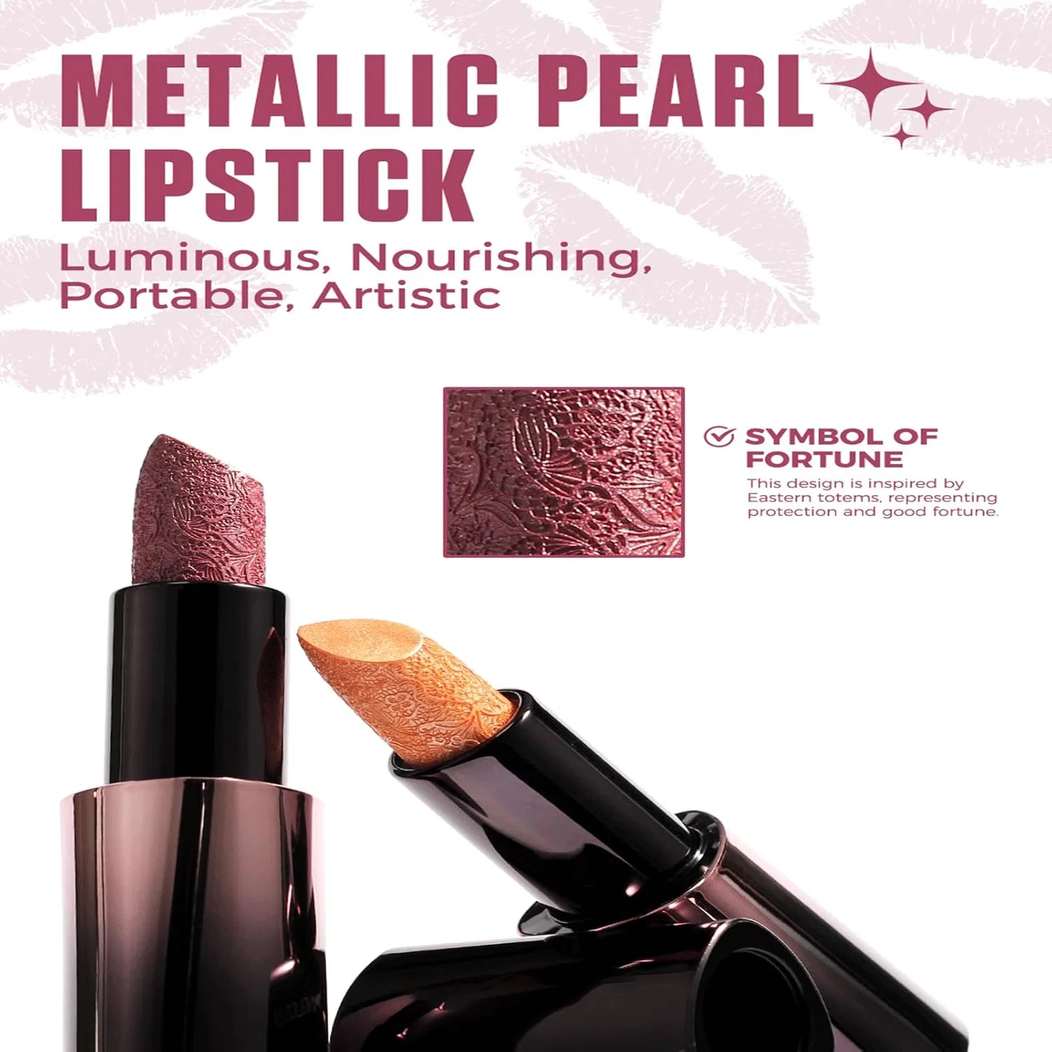 Блеск для губ с блестками Glitter Lipstick, 01 Gold-Flecked Ruby — фото 3