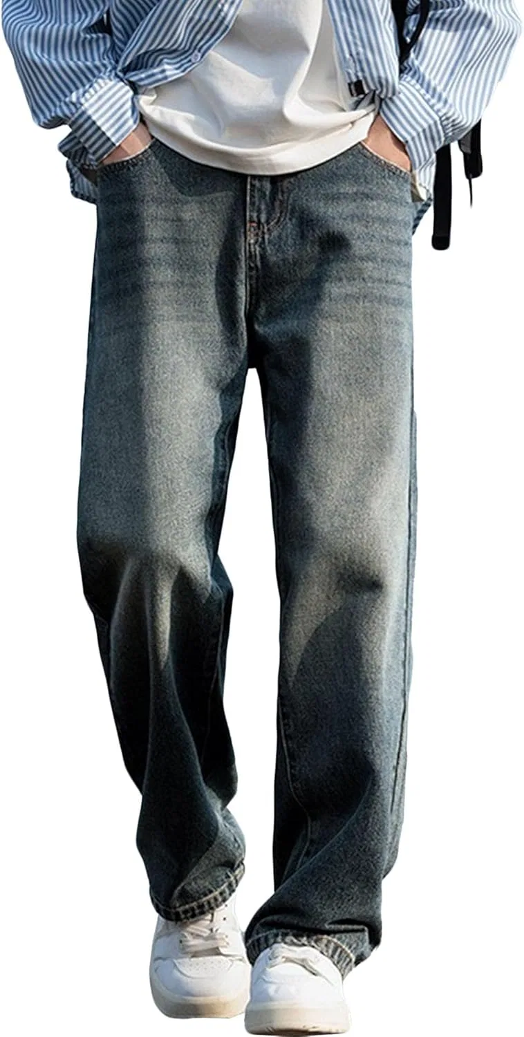 Джинсы свободные Y2K Vintage, Retro Blue