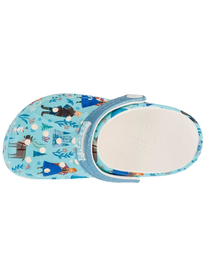 Детские сабо Crocs Frozen Baya синего цвета — фото 3