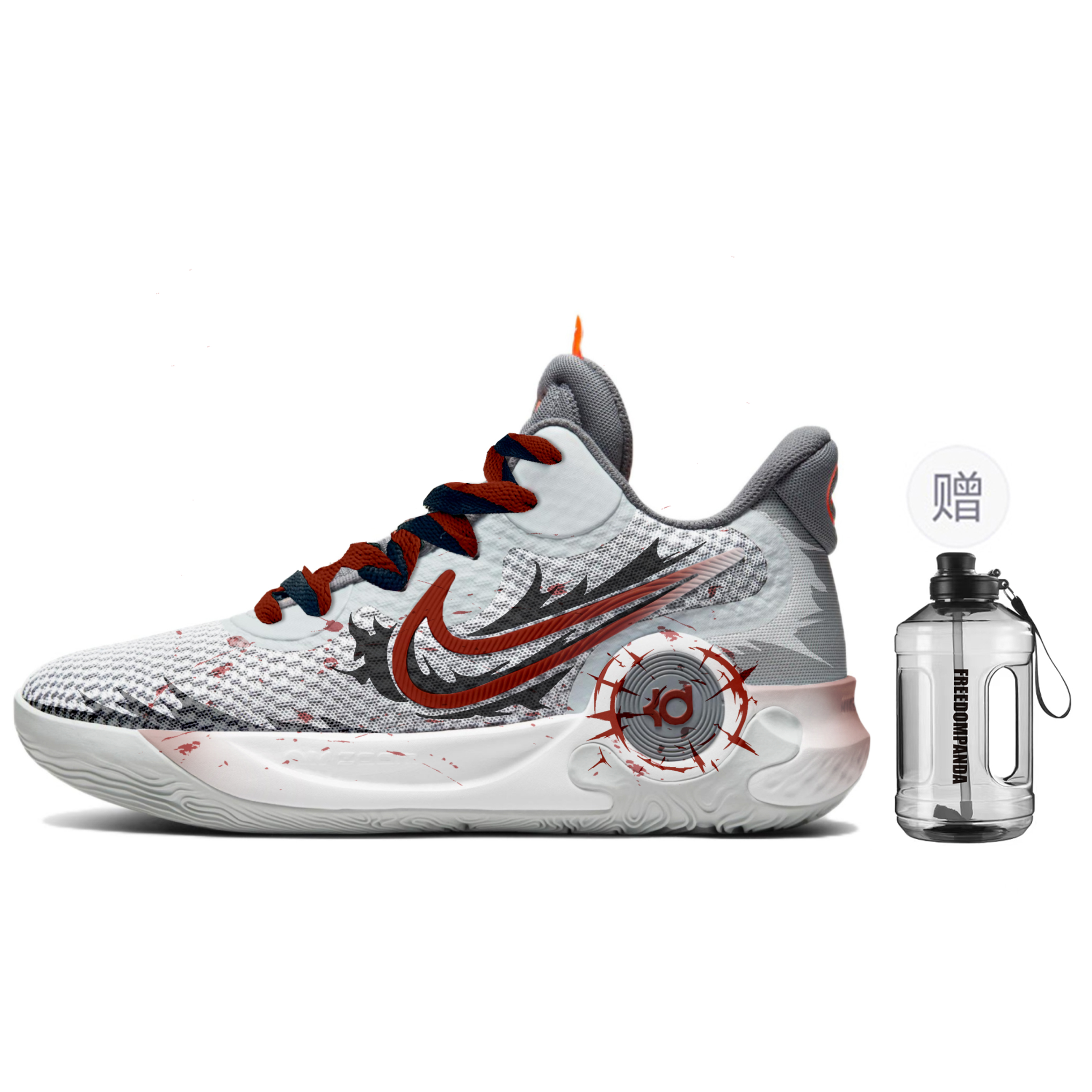 

Баскетбольные кроссовки KD Trey 5 Basketball Shoes Unisex Mid-Top Gray/Red Nike