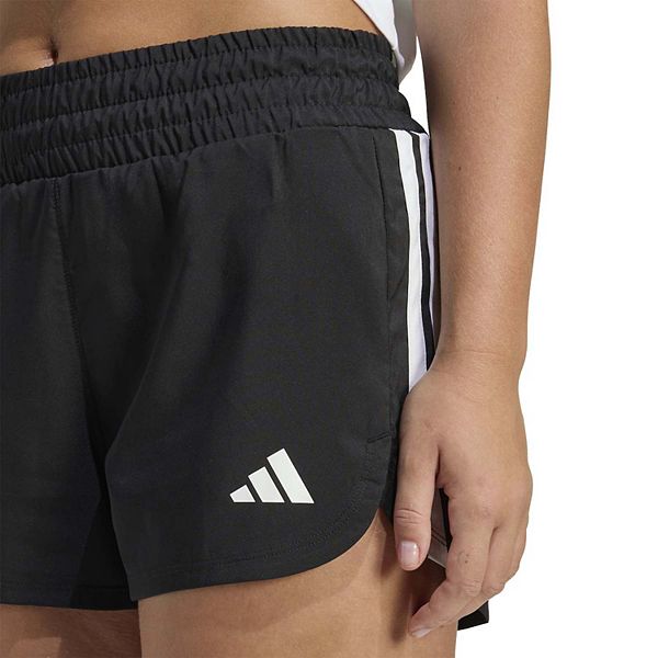 Женские шорты Pacer Workout Woven High Rise Adidas, Black White — фото 4