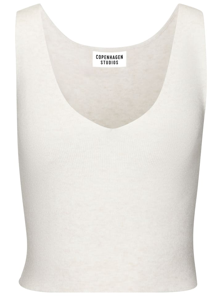 

Copenhagen Studios Вязаный топ кремового цвета