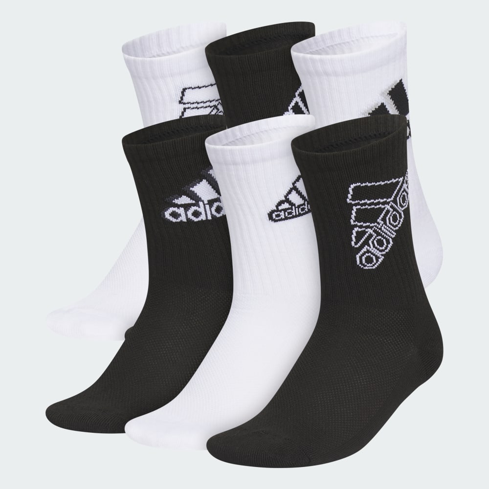 

Носки Adidas Cushioned Mixed 2.0 6-Pack Crew Socks Kids, белый/черный