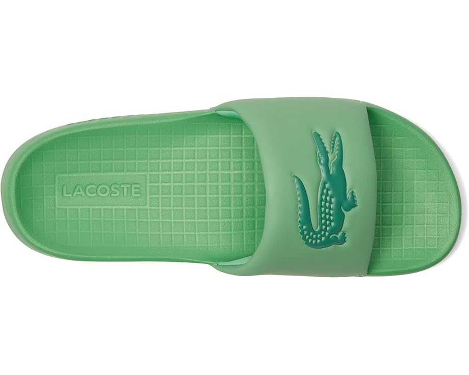 Сандалии Lacoste Serve Slide 1.0, цвет Green/Dark Green Croc — фото 2