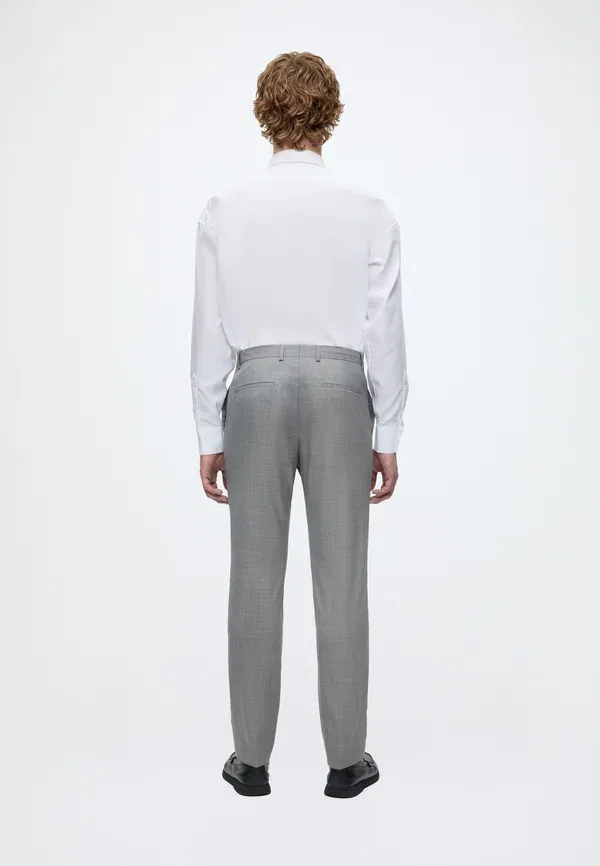 Брюки зауженные Calvin Klein Micro barleycorn slim, спокойно-серый — фото 3
