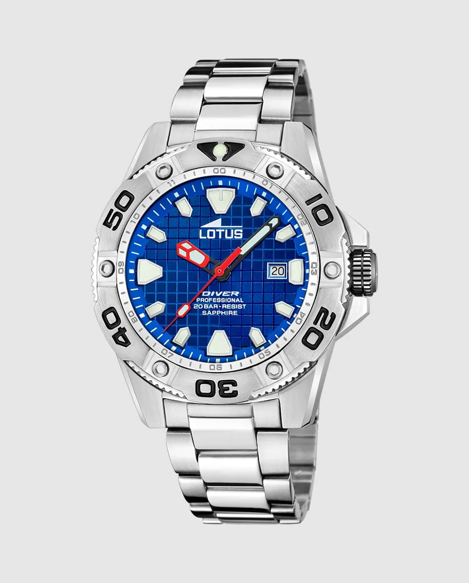 

Мужские часы 18929/B Diver из серебристой стали LOTUS, серебряный