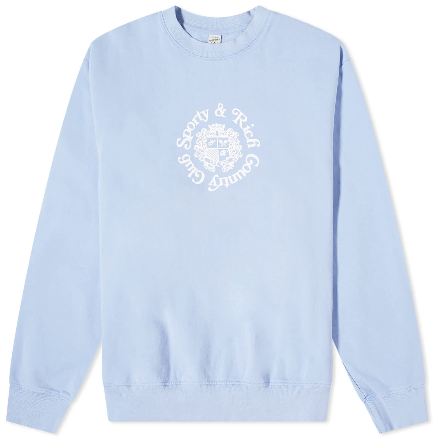 

Свитшот Sporty & Rich Monte Carlo, цвет Periwinkle & White