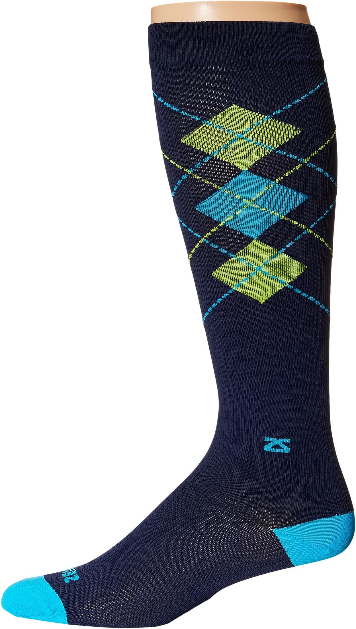 

Носки Zensah Fresh Legs Classic Argyle Compression Socks, цвет Navy/Turquoise