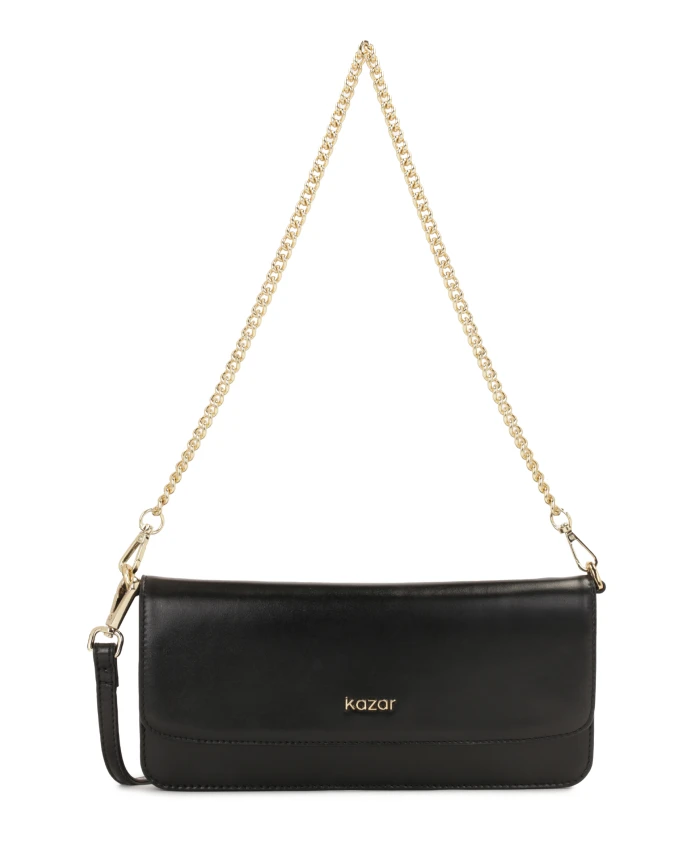 

Прямоугольная плоская сумка с клапаном Kazar, черный