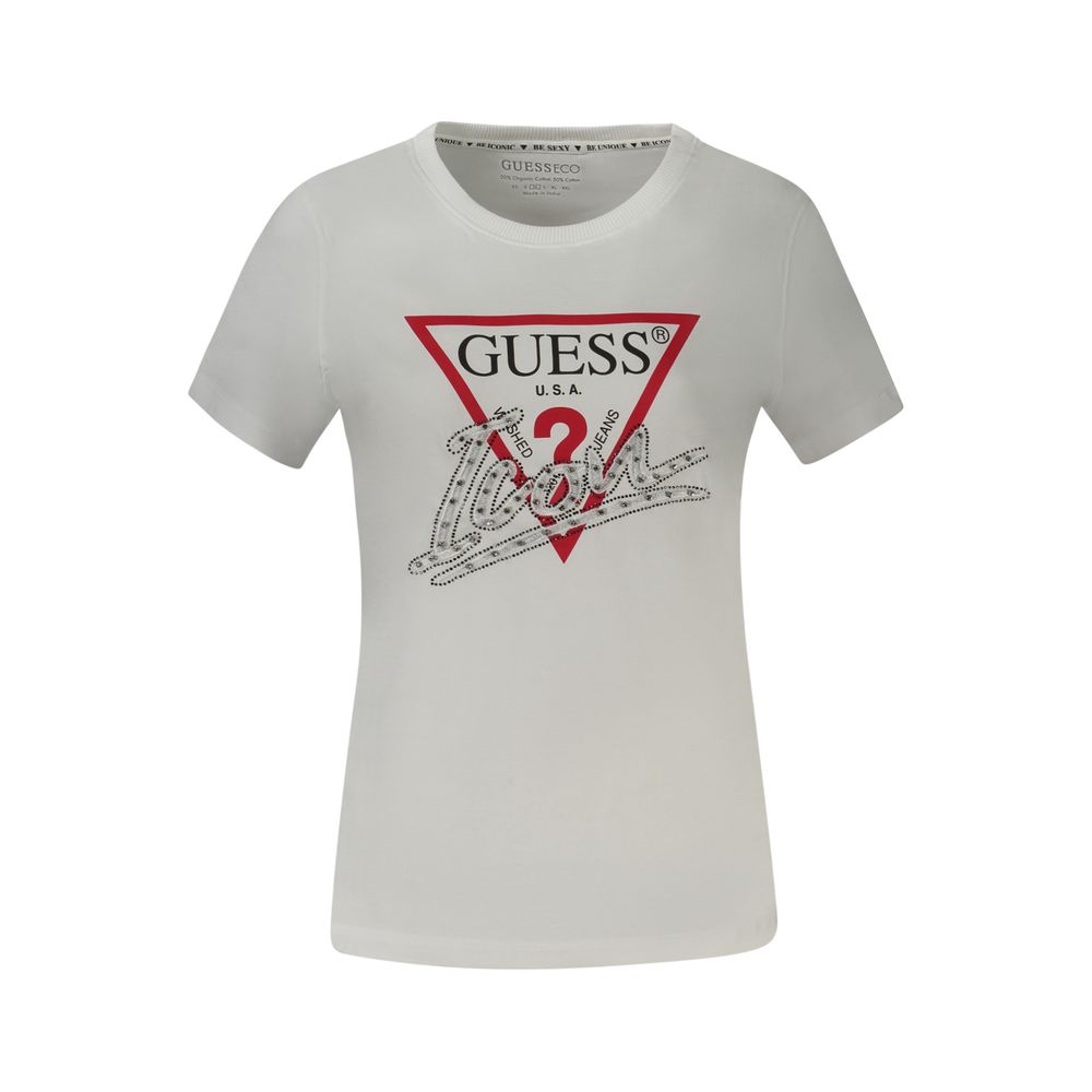 

Белые хлопковые топ и футболка Guess Shoes