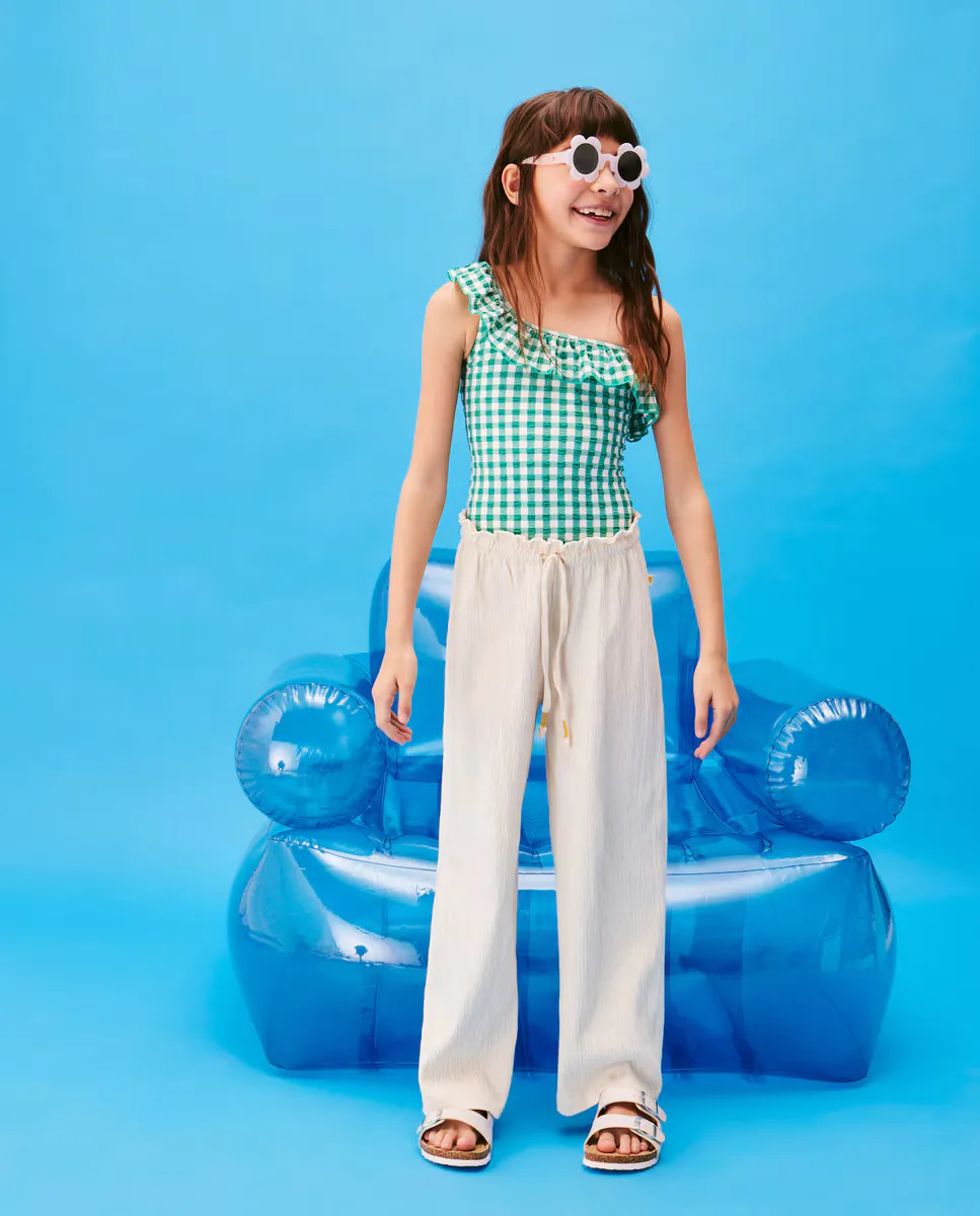 

Купальник для девочки в клетку Kids El Corte Inglés, зеленый