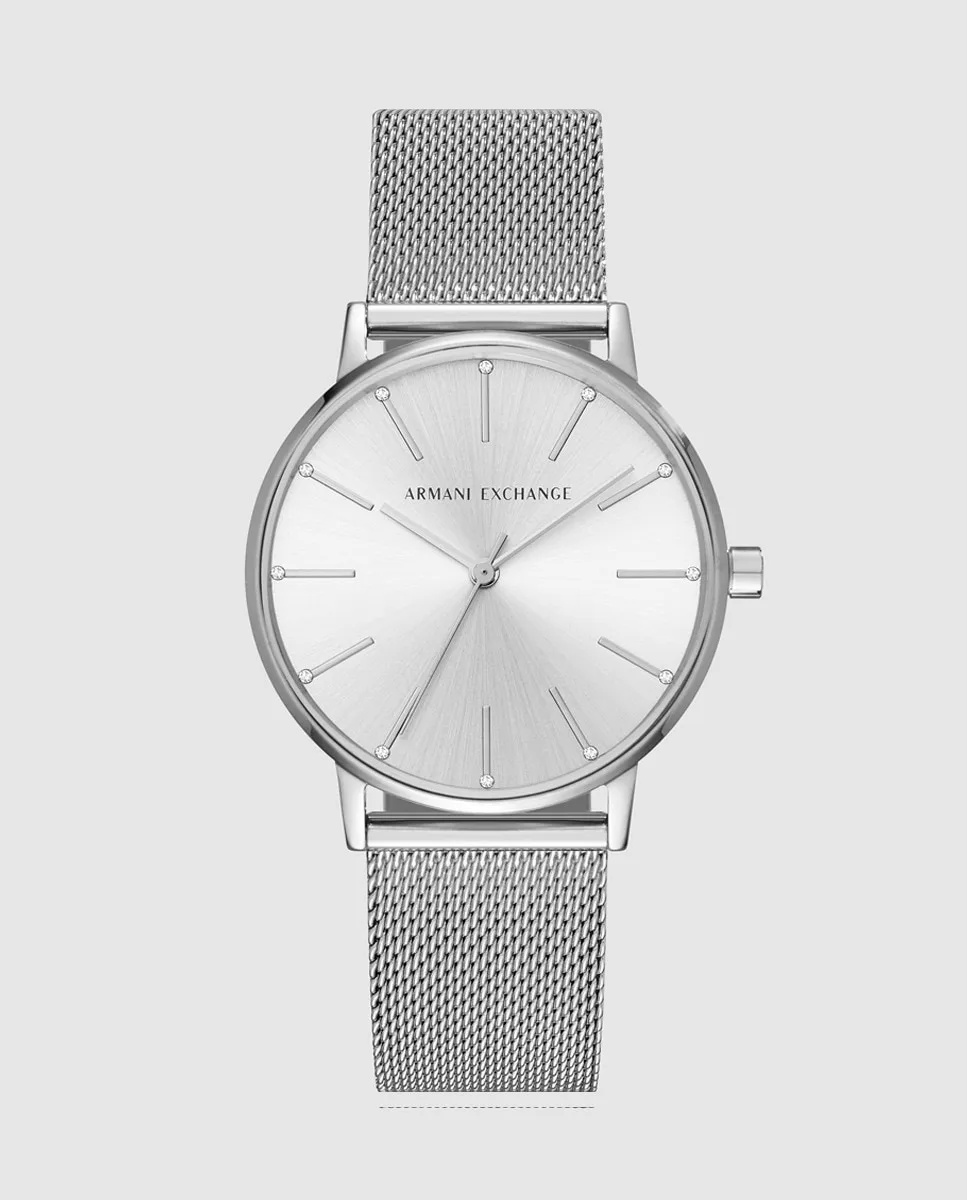 

Женские часы Armani Exchange AX5535 из стальной сетки, серебряный