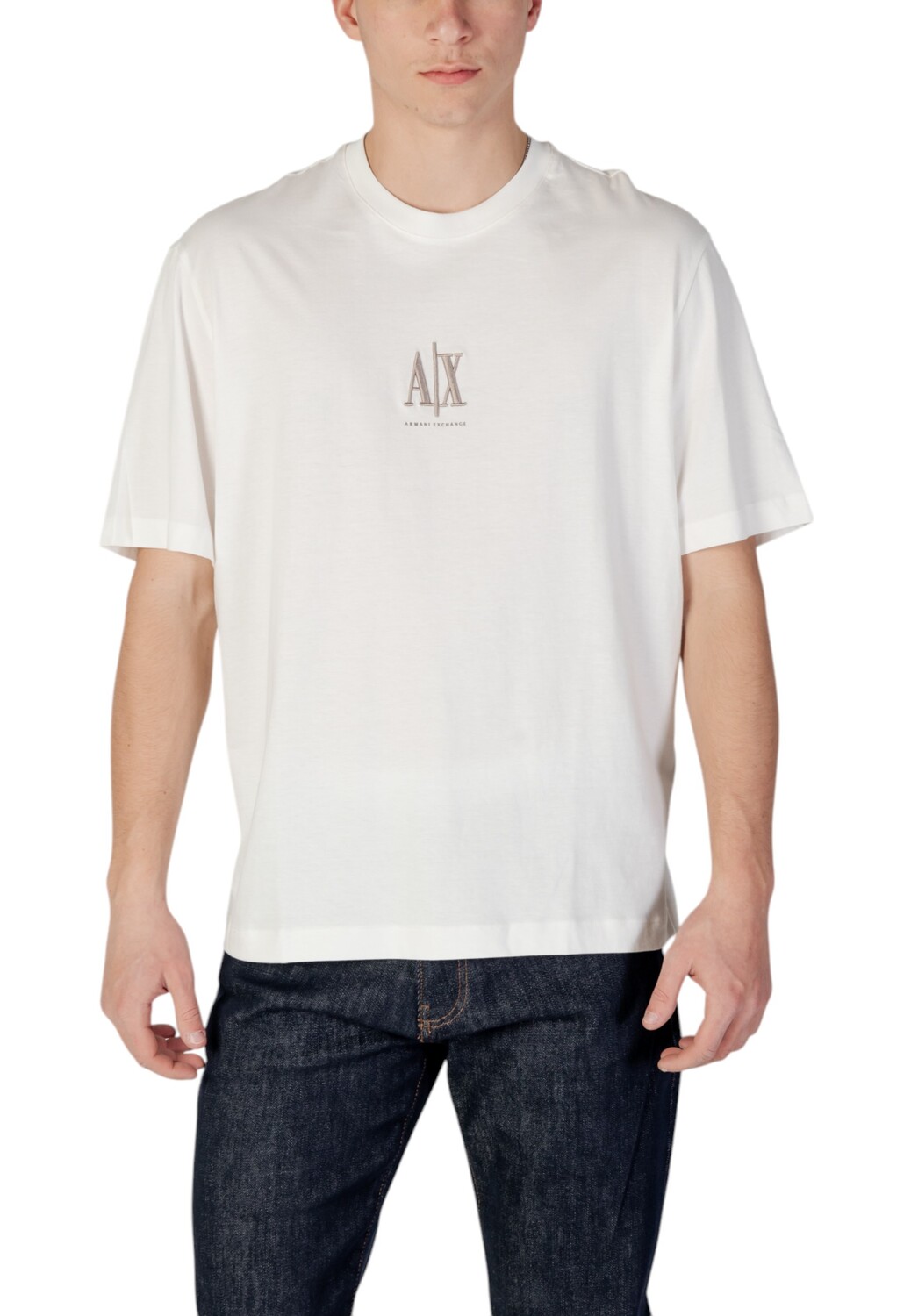 

Футболка мужская Armani Exchange с логотипом бренда, белый