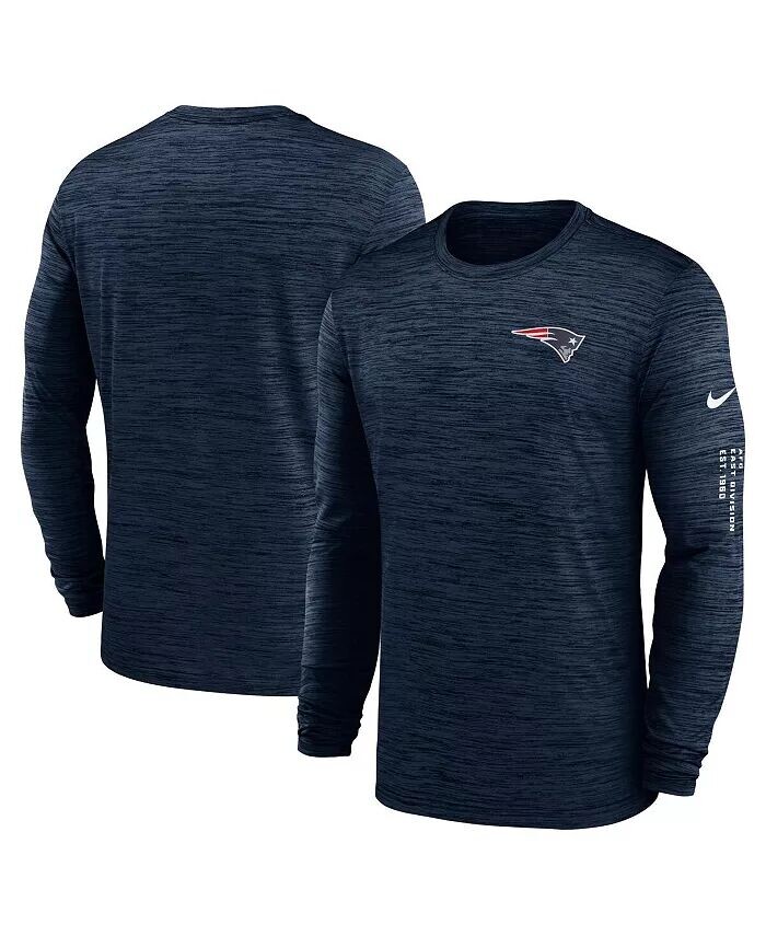 

Футболка мужская темно-синяя New England Patriots Velocity с длинным рукавом Nike