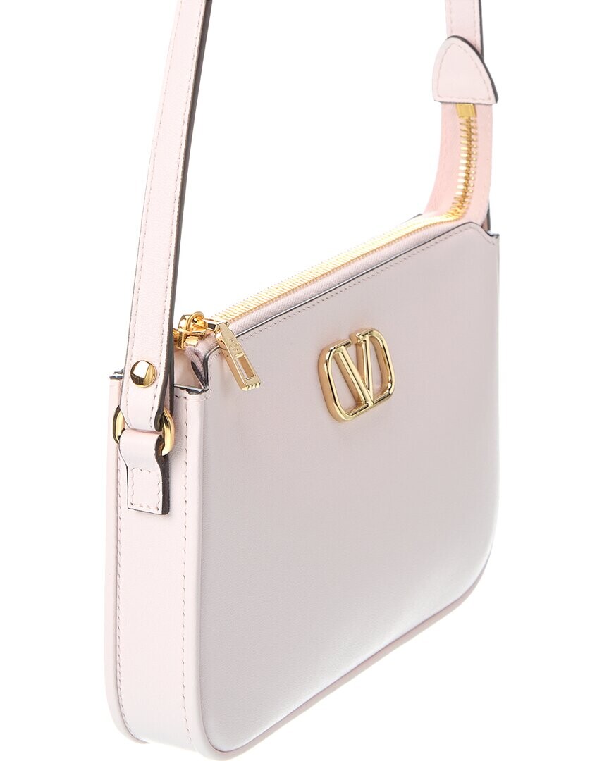

Миниатюрная кожаная сумка через плечо Valentino VLogo Signature, розовый