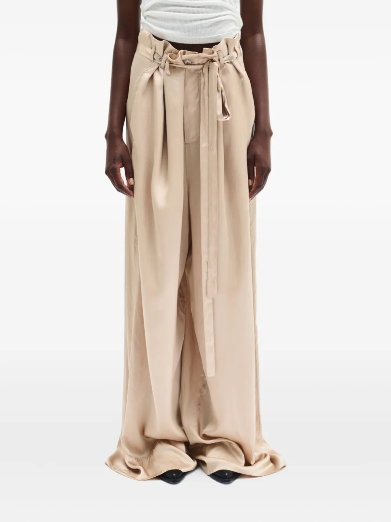

Ann Demeulemeester брюки Odit широкого кроя, нейтральный