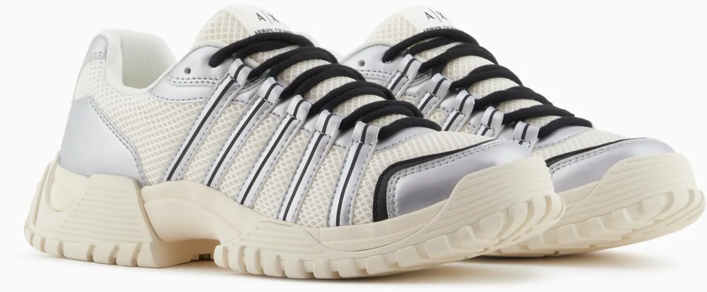 

Мужские кроссовки Armani Exchange Lio, серебристый/черный