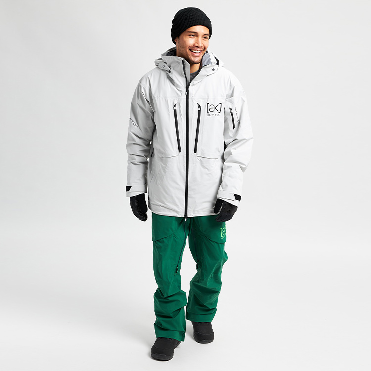 AK GORE‑TEX 3L Верхняя лыжная одежда Мужская светло-серая BURTON — фото 3
