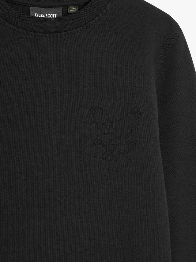 Детский свитшот с тиснением в виде орла Lyle & Scott, Jet Black — фото 3