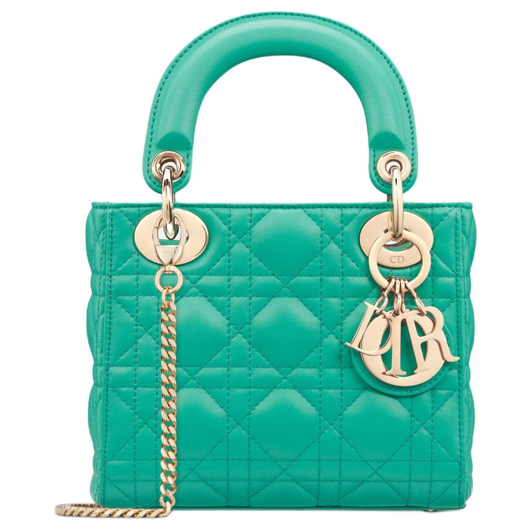 

Леди Диор из ягненка, дамская сумочка Lady Dior, миниатюрная женская модель синего цвета