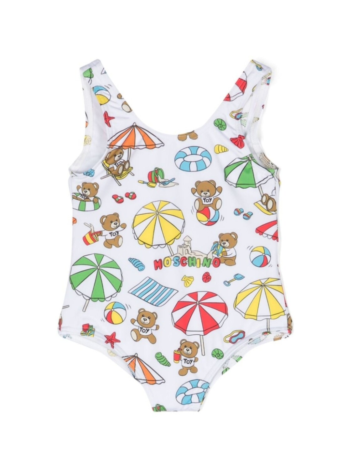 

Moschino Kids купальник Teddy Bear, белый