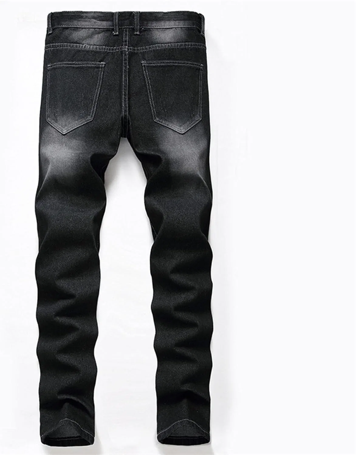Джинсы slim fit с рваными элементами, черный — фото 3