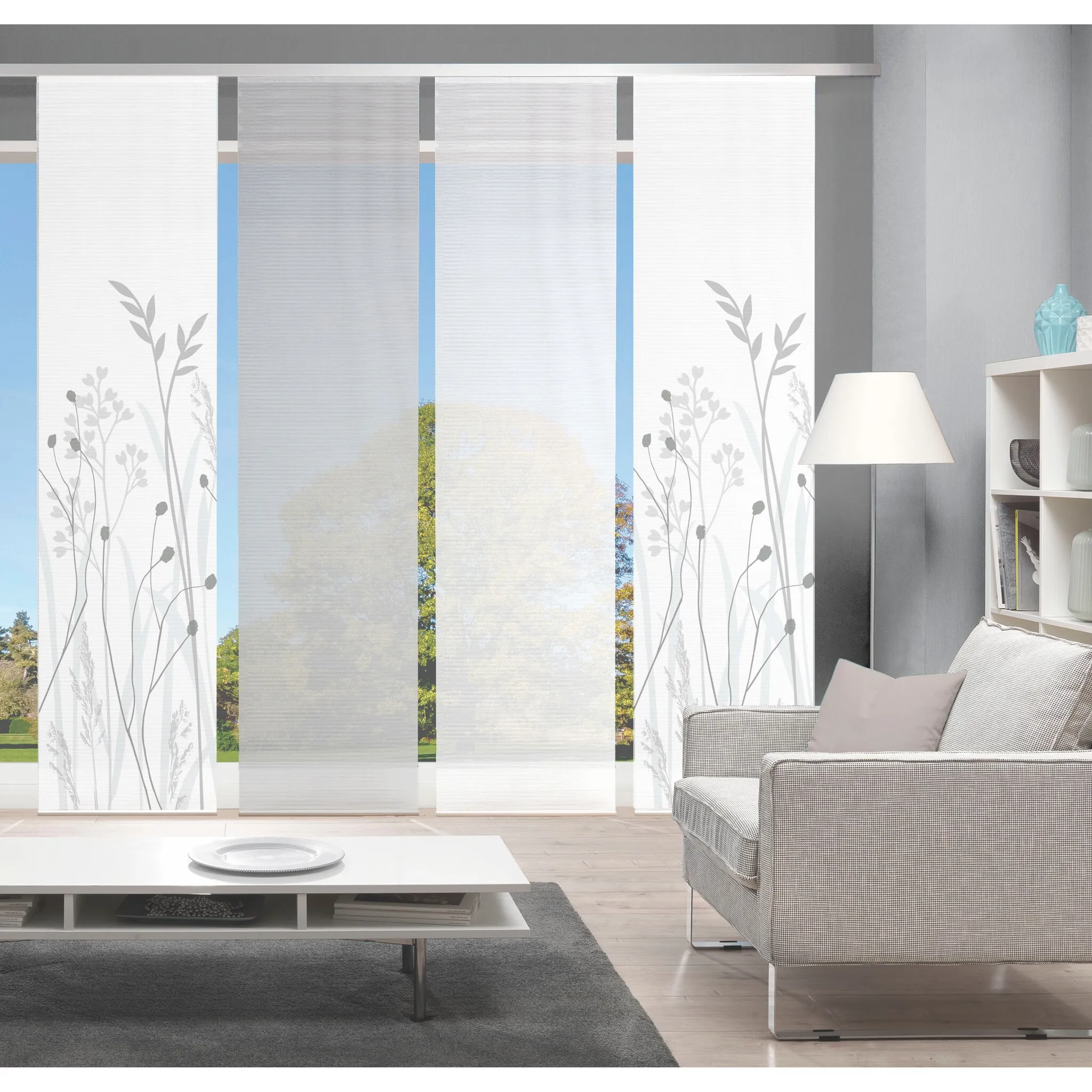 

Раздвижные шторы Vision S «GRASIL SET OF 4», (4 шт.), имитация бамбука, цифровая печать, серый