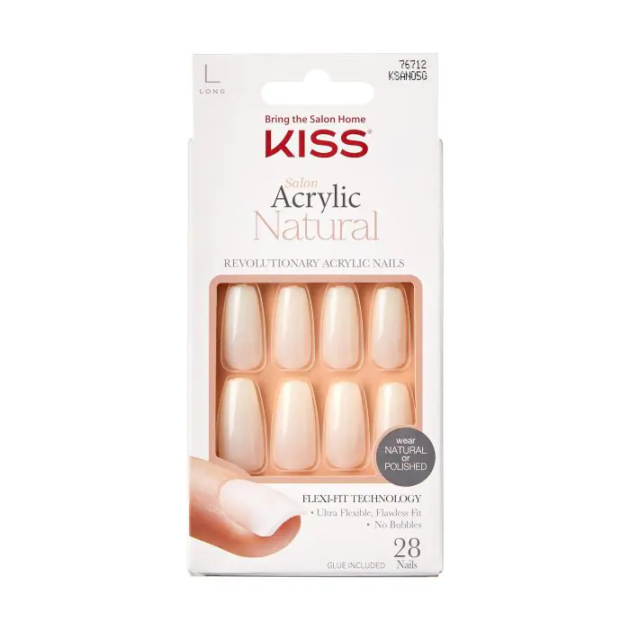 

Накладные ногти salon acrylic natural uñas postizas Kiss, цвет strong enough