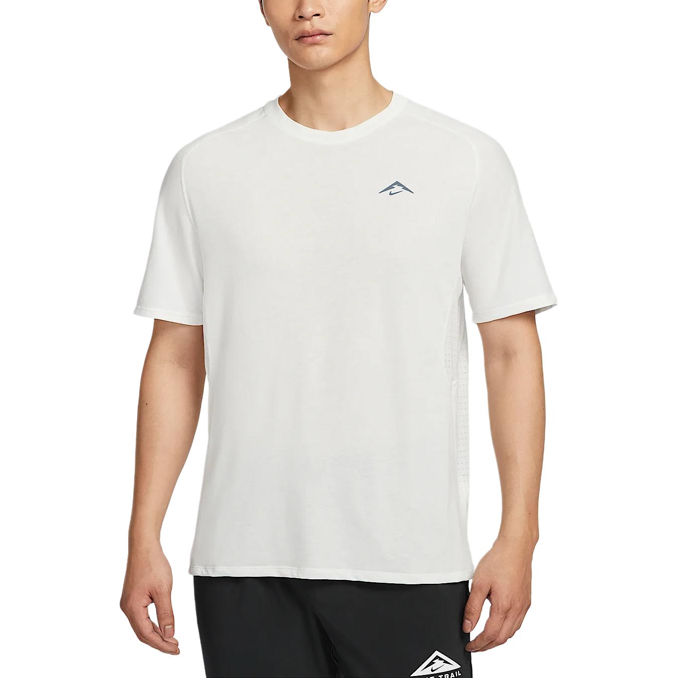 Мужская футболка для бега Solar Chase Dri FIT Adv с короткими рукавами Nike, белый/черный