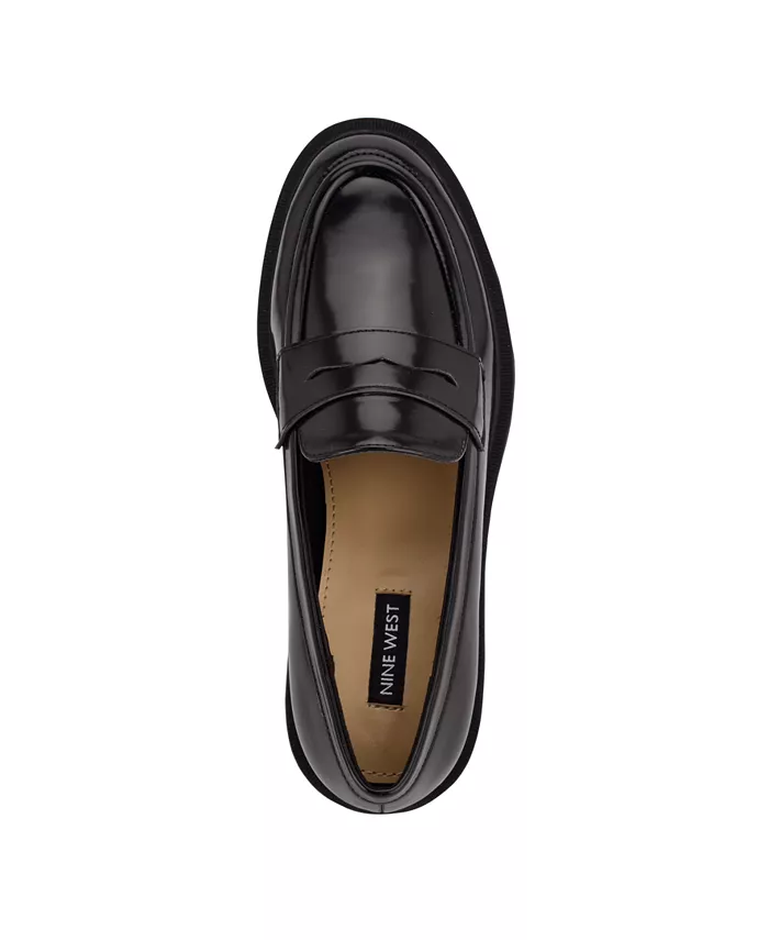 Женские пенни-лоферы Maibel на массивной подошве Nine West, черный — фото 4