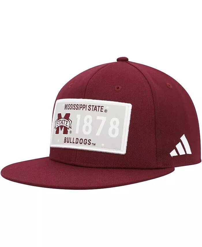 

Мужская темно-бордовая кепка Snapback от Mississippi State Bulldogs Adidas, красный