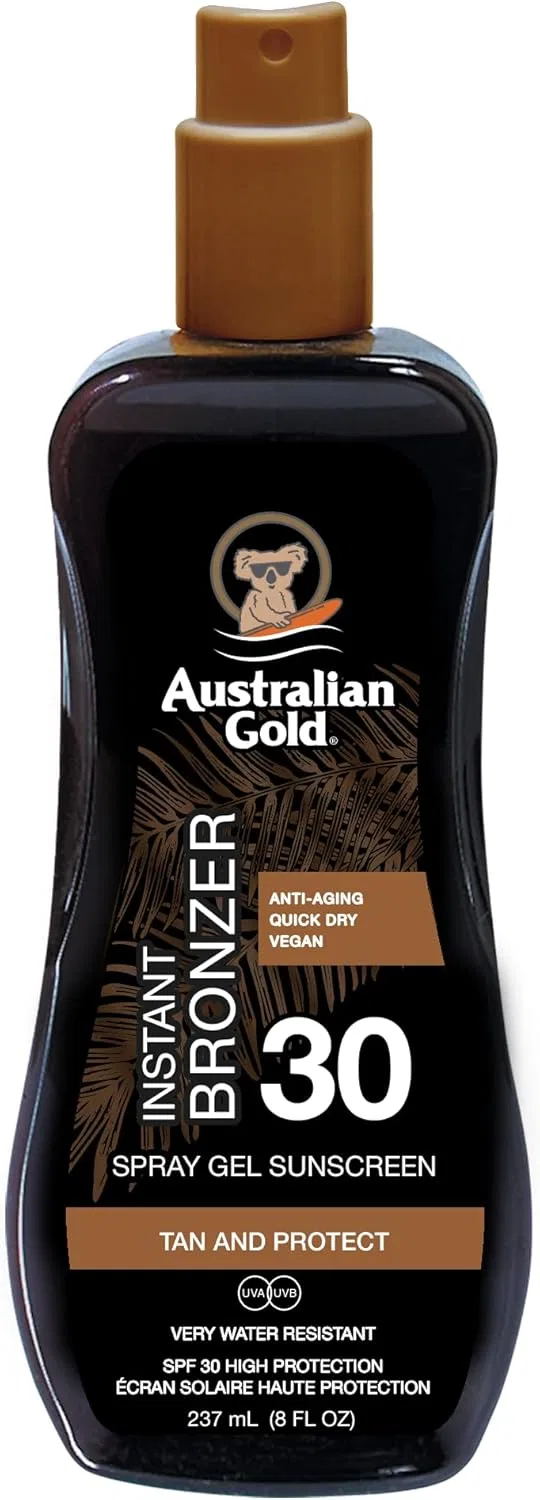 Солнцезащитный спрей-гель с мгновенным бронзатором SPF30 237 мл Australian Gold — фото 2
