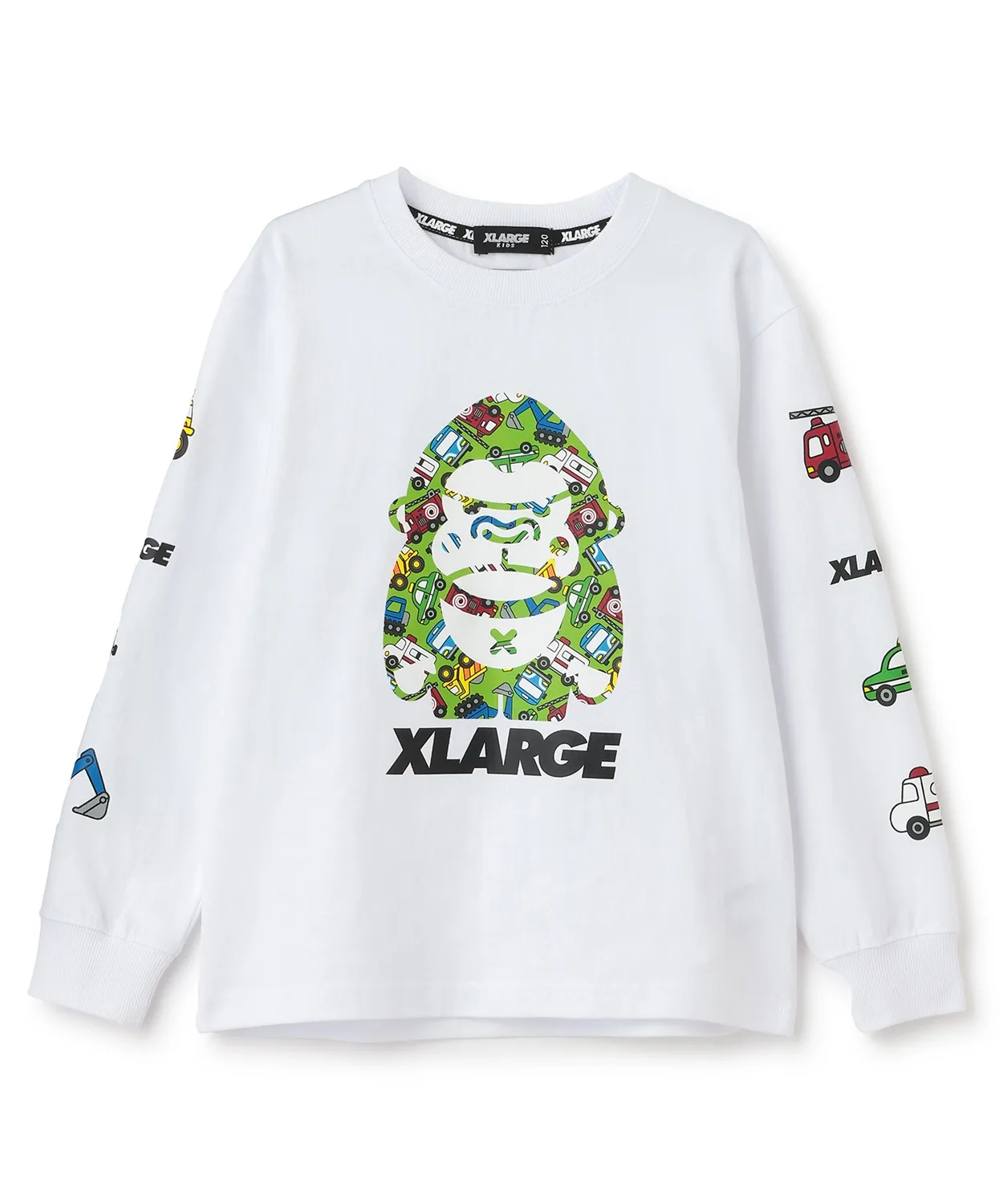 Детская длинная футболка с рисунком Funny Gorilla XLARGE KIDS белая