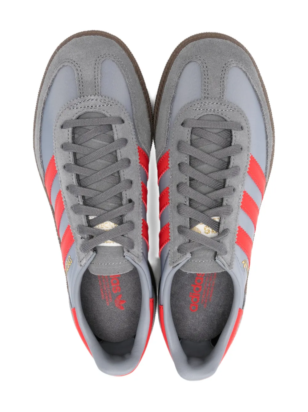 Кожаные кроссовки handball spezial с тремя полосками adidas Kids, серый — фото 3