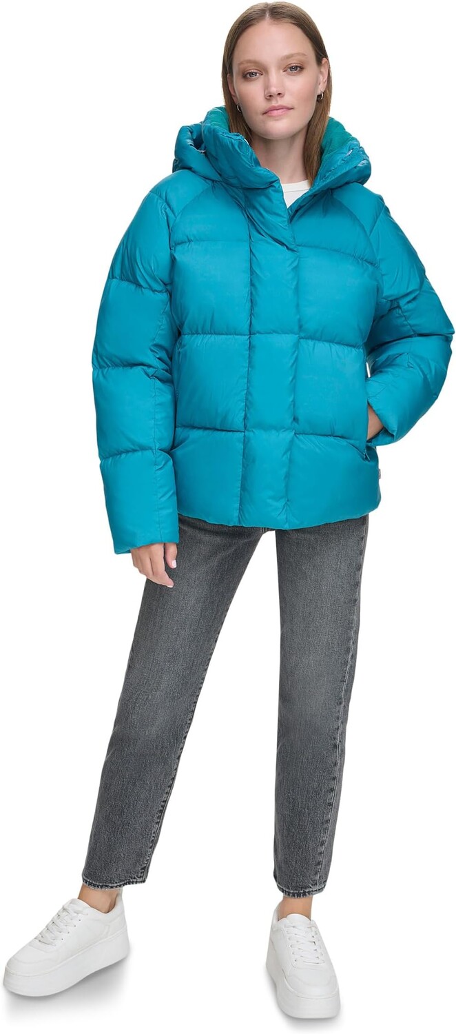 

Стеганый пуховик Bubble с капюшоном Levi's, цвет Ocean Depths