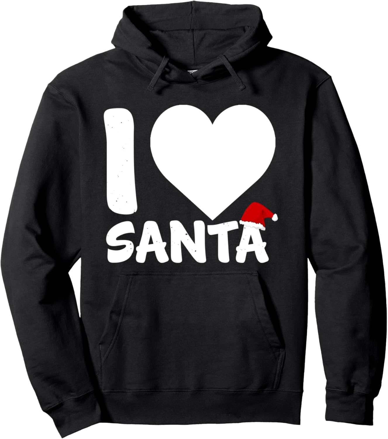 

Я люблю Санту - Забавная рождественская толстовка Love Santa, черный