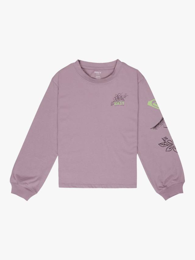 

Детская футболка с длинным рукавом из хлопка цвета orchid Roxy, Nirvana