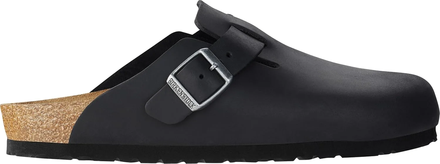 Шерстяные сабо и мюли Birkenstock Boston унисекс для взрослых, черный — фото 4