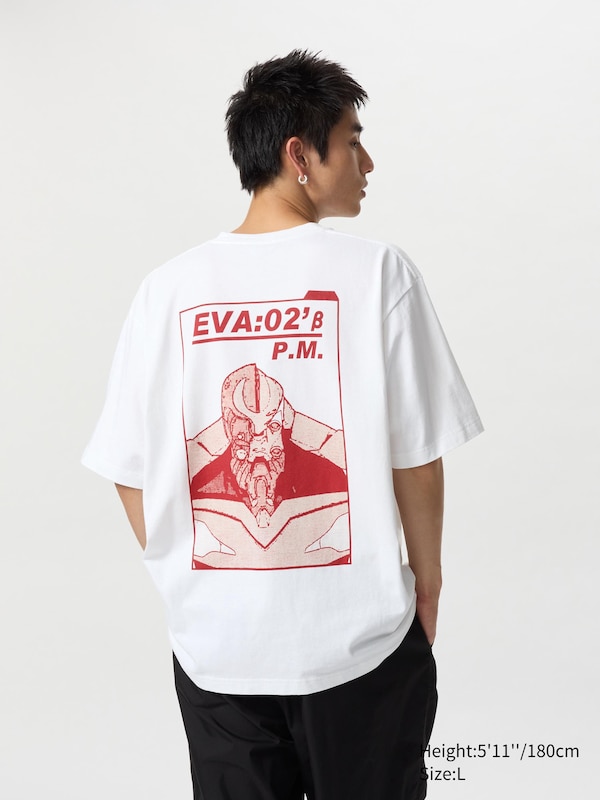 

Футболка с графическим принтом Evangelion ut Uniqlo, белый