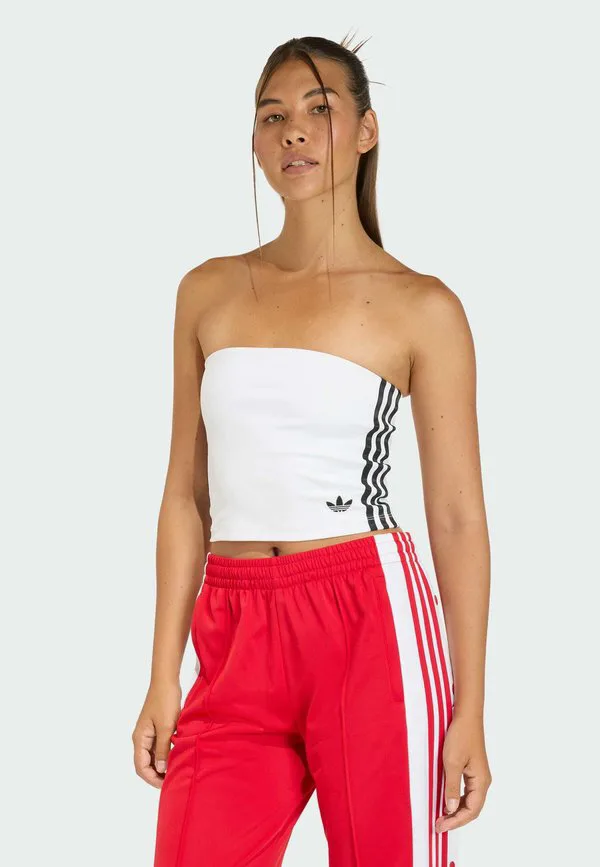Топ-Бандо с тремя полосками Adidas Originals, White/Black