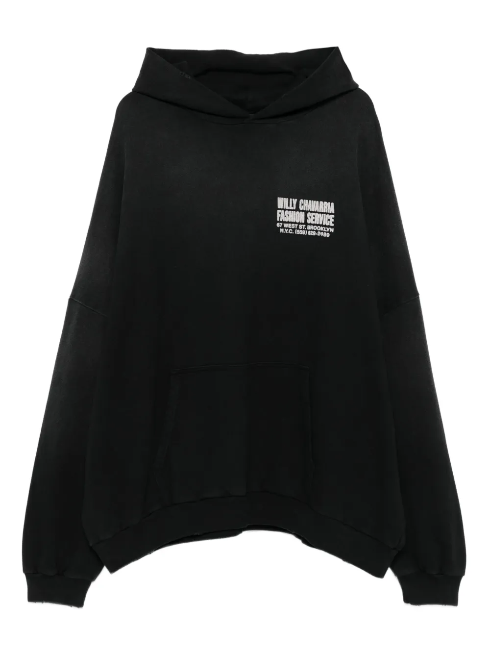 

Худи с графичным принтом Willy Chavarria, черный