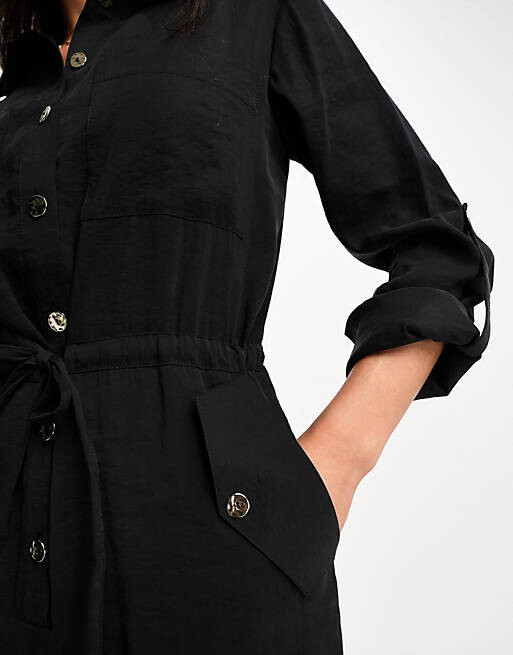 

Комбинезон Miss Selfridge с поясом, черный