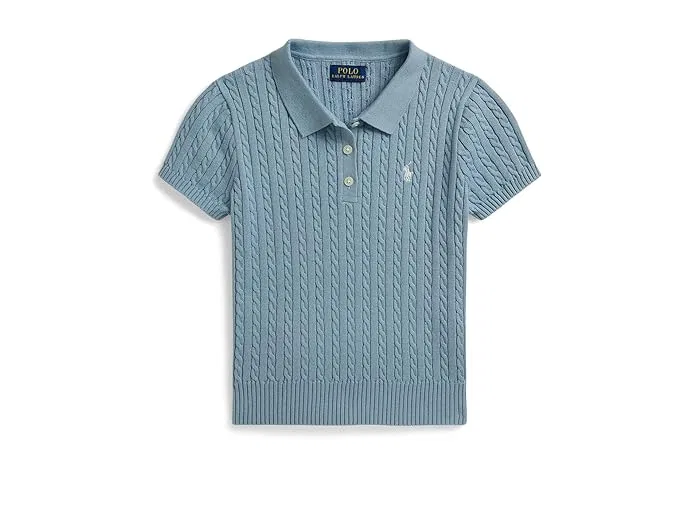 Свитер с кабельным узором мини-кабель Polo Ralph Lauren Kids, Cargo Green
